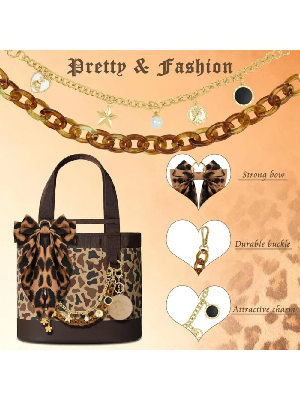 Tote Bag Charms Kit - 5Pcs for YETI Camino & Bogg Beach Bags - Fun Accessories